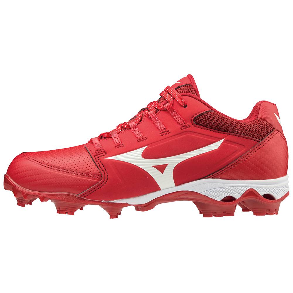 Damske Softball Obuv Mizuno 9-Spike Advanced Finch Elite 4 TPU Molded Červené/Biele Vypredaj YICS492